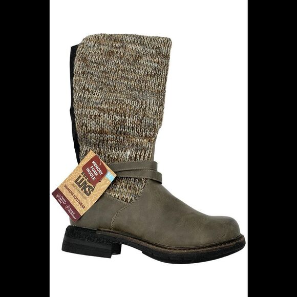 MUK LUKS Shoes - MUK LUKS Women's Logger Alberta Boots Gray - Medium